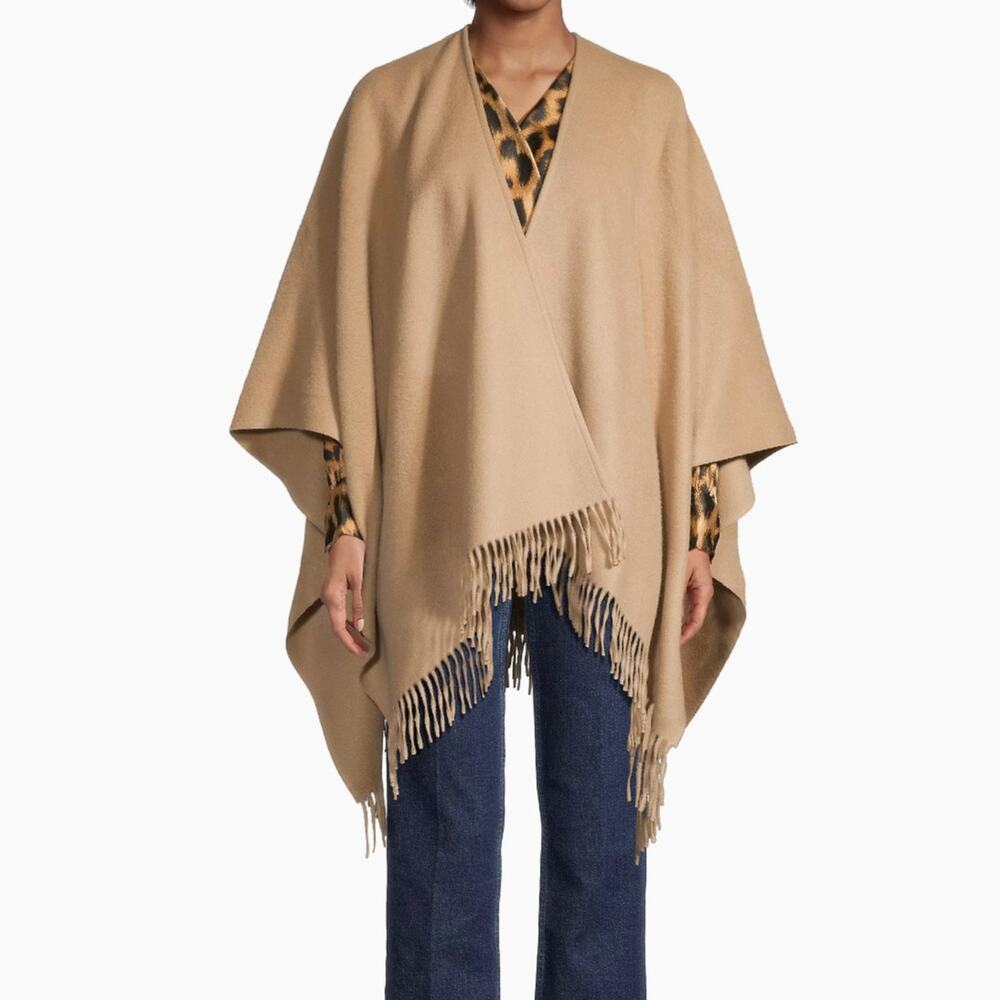 Vince Double-Face Wool-Cashmere Cape One Size - Picture 3 of 5